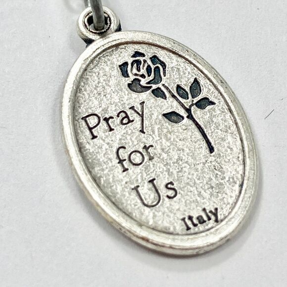 Vintage St. Christopher Medal Necklace Catholic Saint Travelers Jesus Italy 18" - Picture 6 of 9